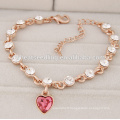 Rose amour pendentif bijoux bracelet design pour les filles nouveaux modèles de bracelets en or